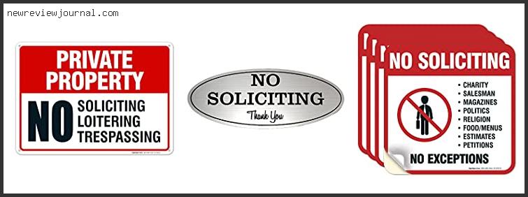Top 10 Best No Soliciting Sign Ever Reviews With Scores