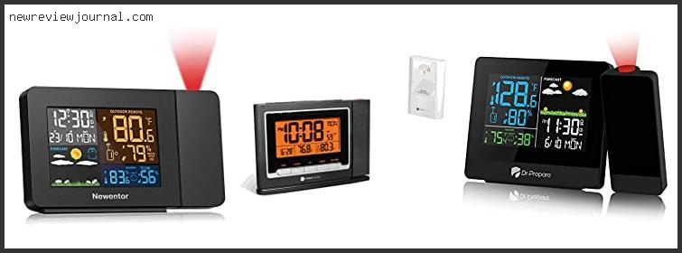 Projection Clock With Indoor And Outdoor Temperature