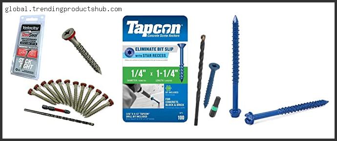 Top 10 Best Drill For Concrete Screws Based On User Rating