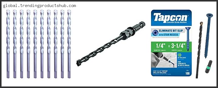 Top 10 Best Drill Bit For Tapcon Reviews With Scores